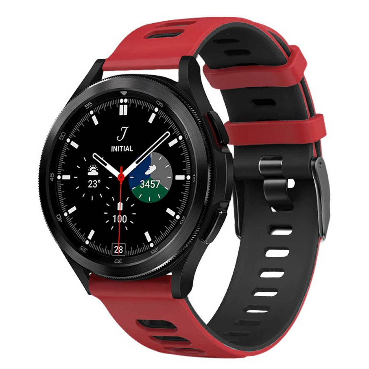 Twin, Smartband, Rot/Schwarz CASEONLINE Watch Pro Galaxy (45mm), 5 Garmin,