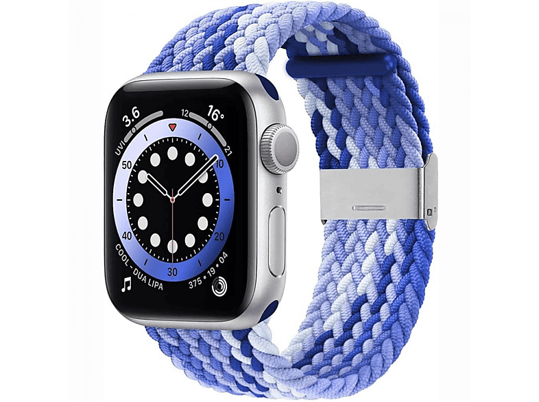 Braided, CASEONLINE 44mm, Gradient Watch Sportarmband, Apple, blue 6