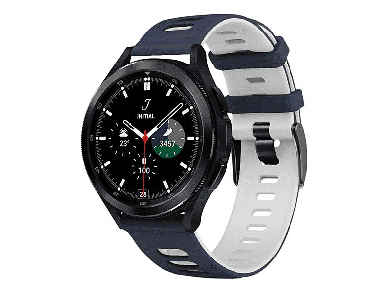 CASEONLINE Twin, Smartband, Garmin, Galaxy Watch Pro 5 Blau/Weiss (45mm)