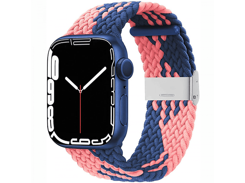 Braided, Sportarmband, Apple, Watch 7 45mm, Blue Powder