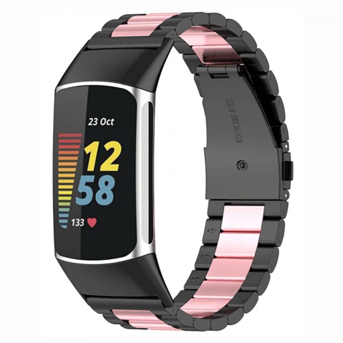 CASEONLINE Edelstahl, Smartband, Fitbit, Multicolor Fitbit Charge 5