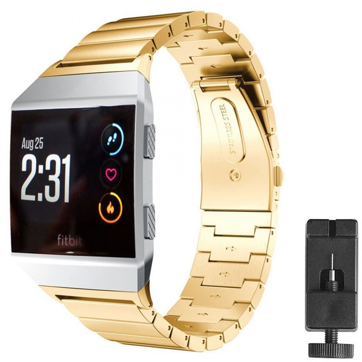 Edelstahl, Fitbit CASEONLINE Fitbit, Multicolor Smartband, Ionic,