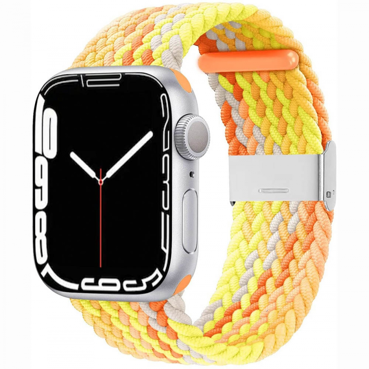 45mm, 7 orange Watch Sportarmband, CASEONLINE Gradient Braided, Apple,