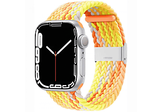 CASEONLINE Braided, Sportarmband, Apple, Watch 7 45mm, Gradient orange
