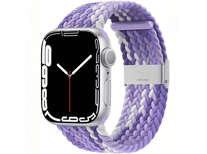 Braided, Sportarmband, 7 Gradient CASEONLINE purple Apple, 45mm, Watch