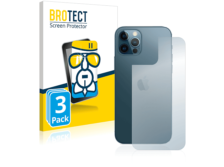 BROTECT 3x Airglass klare Schutzfolie(für iPhone Apple 12 Pro)