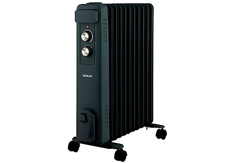 Radiador - SOGO CAL-SS-18465, 2500 W, 3 niveles de calor, Negro