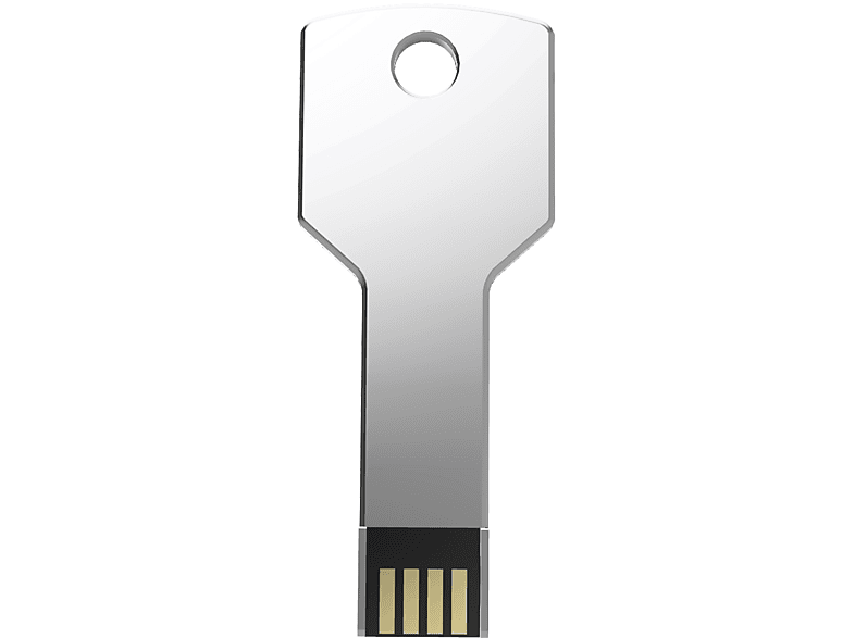 USB GERMANY Key Silber 128GB USB-Stick (silver, 128 GB)