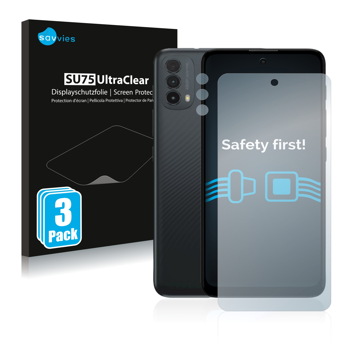 SAVVIES 6x klare Schutzfolie(für Moto Motorola E30)