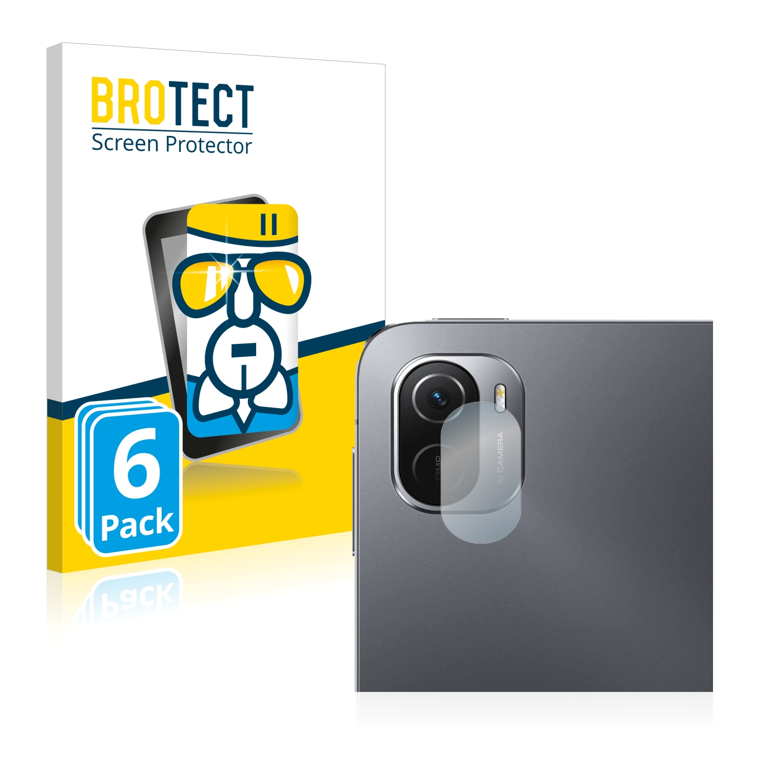 BROTECT Airglass 5) Schutzfolie(für Xiaomi 6x klare Pad Mi
