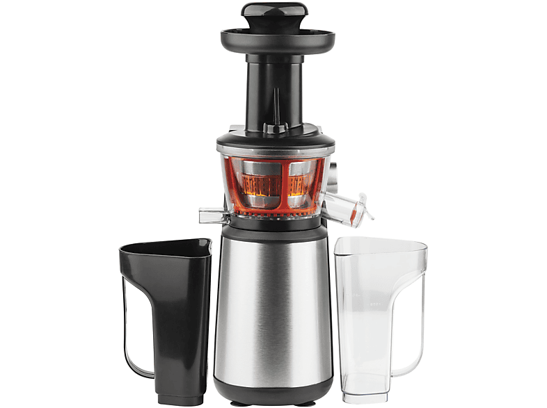 H.KOENIG H.Koenig GSX12 Entsafter / Slow juicer/ 1 L Fassungsvermögen / 400 W / mit Tresterbehälter / schwarz Entsafter 400 Watt, Silber