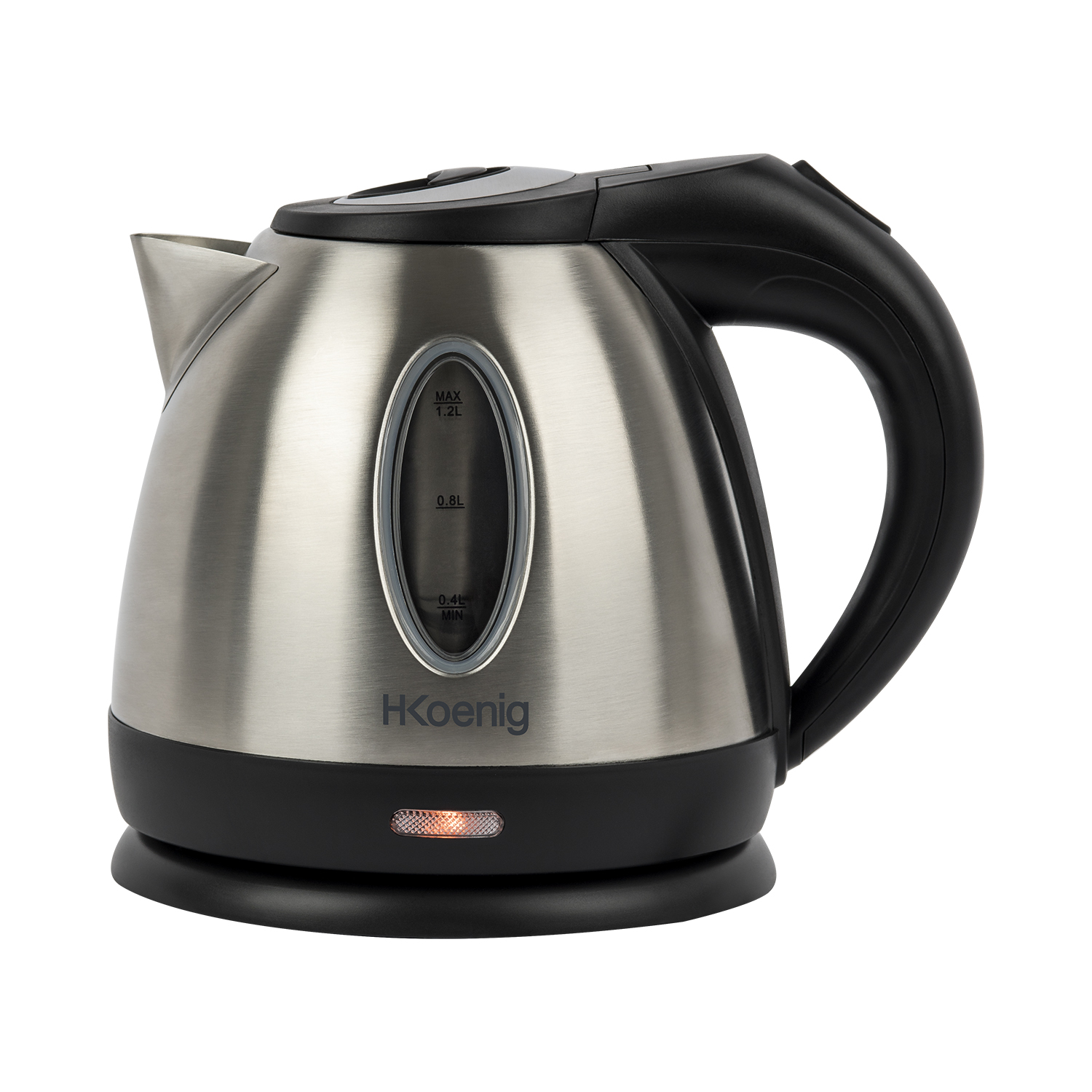 Hervidor Eléctrico - BO12 H.KOENIG, 1630 W, 1.2 Liter, Plata