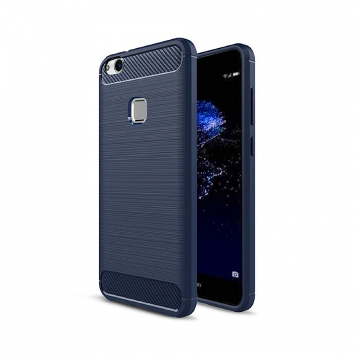 Lite, Schwarz Backcover, Huawei, CASEONLINE Gebürstet Blau, P10 -