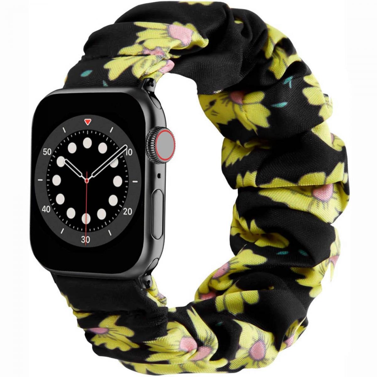 CASEONLINE Scrunchie, Smartband, Multicolor Apple, 40mm, Watch 6