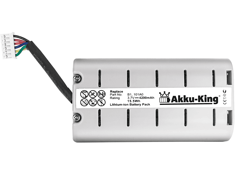 B1 ChargePAK Pure Geräte-Akku, AKKU-KING 3.7 kompatibel mit Li-Ion Volt, Akku 4200mAh