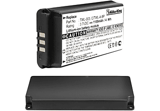 AKKU-KING Akku kompatibel mit Nintendo TWL-003 mit Akkudeckel Li-Ion Geräte-Akku, 3.7 Volt, 1100mAh