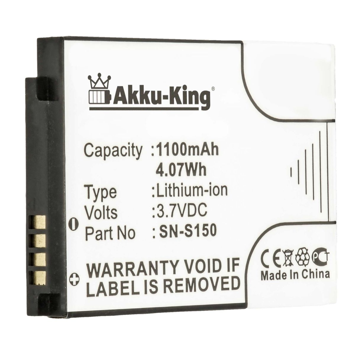 Geräte-Akku, Akku Philips AKKU-KING 3.7 1100mAh Li-Ion kompatibel N-S150 mit Volt,