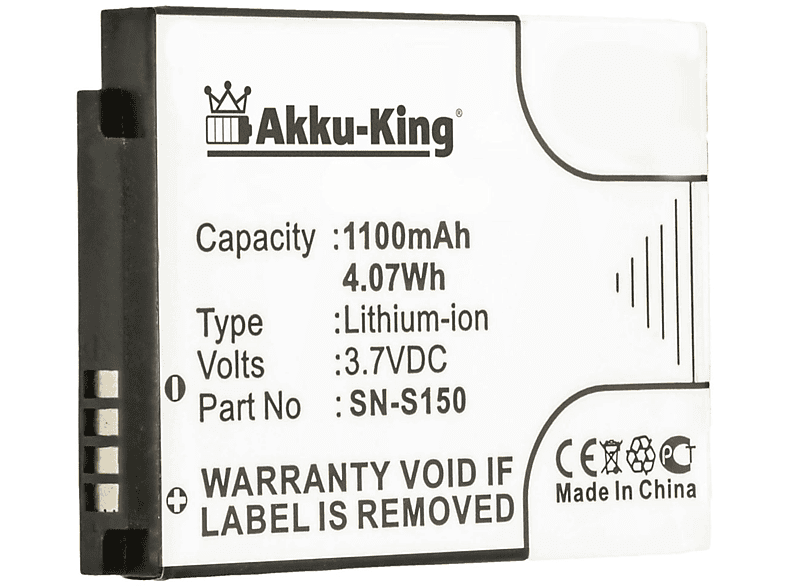 AKKU-KING kompatibel Volt, N-S150 3.7 1100mAh Akku Li-Ion Geräte-Akku, Philips mit