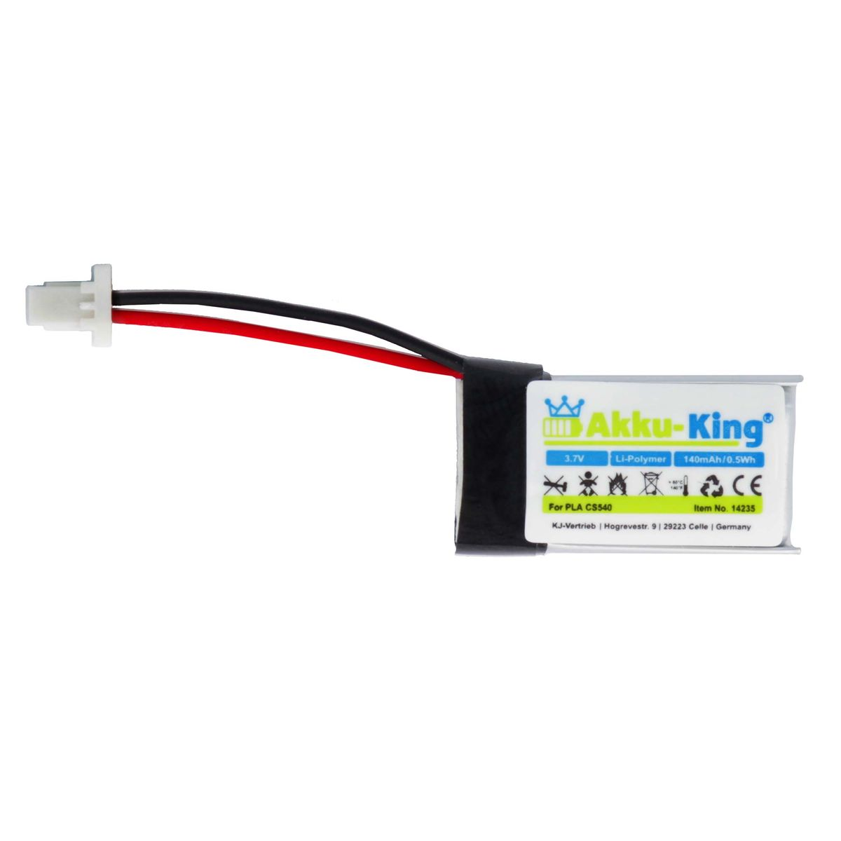 AKKU-KING Akku kompatibel mit Plantronics Volt, Geräte-Akku, 140mAh 84479-01 3.7 Li-Polymer