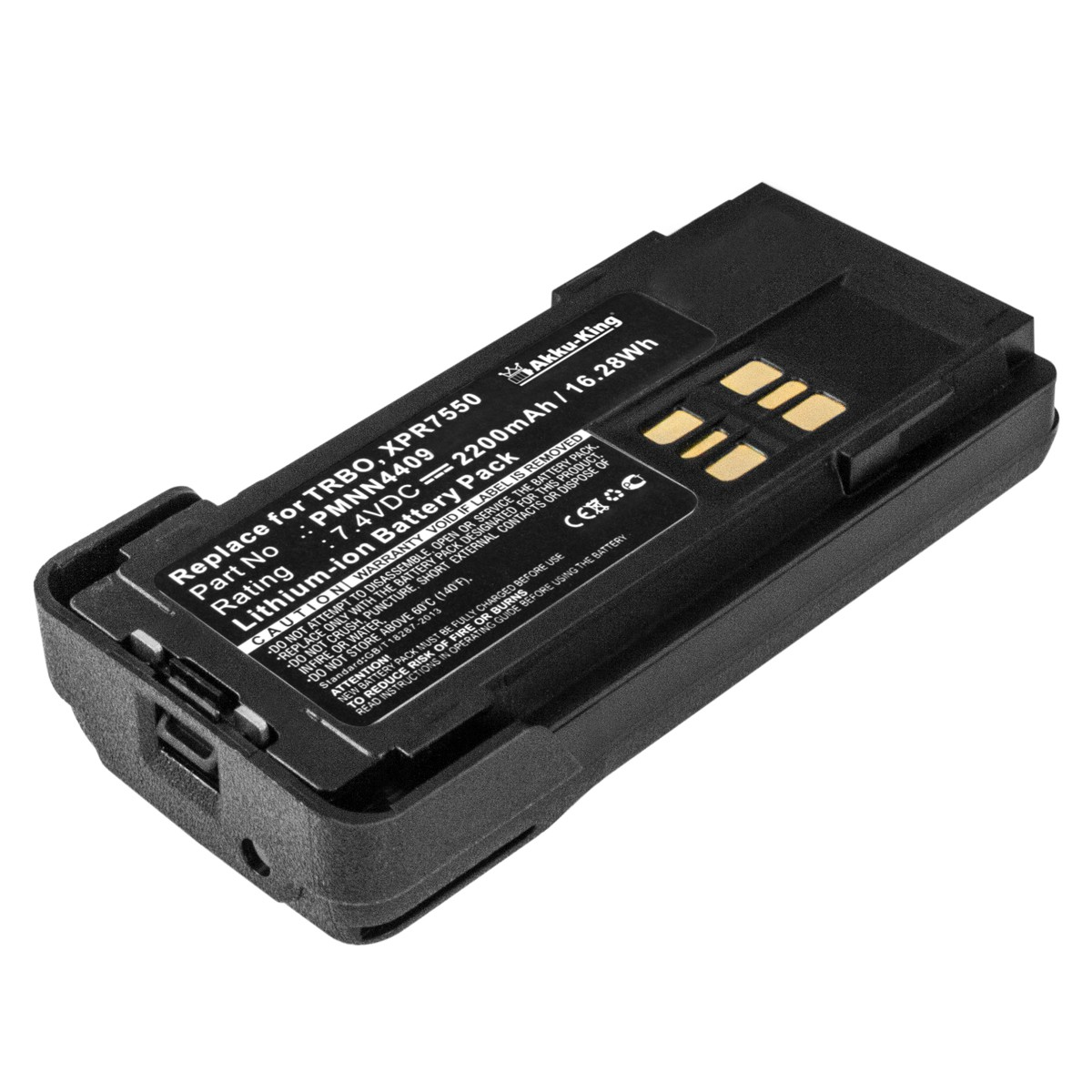 Volt, mit AKKU-KING 2200mAh Motorola Akku PMNN4409 Geräte-Akku, 7.4 kompatibel Li-Ion