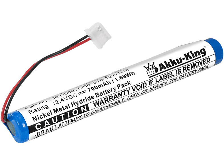 kompatibel Ni-MH mit Geräte-Akku, Akku Volt, 700mAh 361-00075-00 2.4 Garmin AKKU-KING