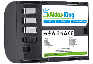 AKKU-KING Akku kompatibel mit Pentax D-Li90 Li-Ion Kamera-Akku, 7.4 Volt, 2250mAh