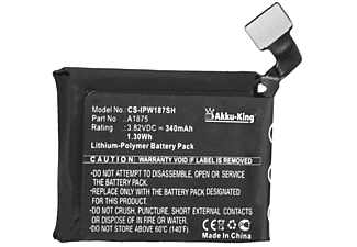 AKKU-KING Akku kompatibel mit Apple A1875 Li-Polymer Smartwatch-Akku, 3.82 Volt, 340mAh
