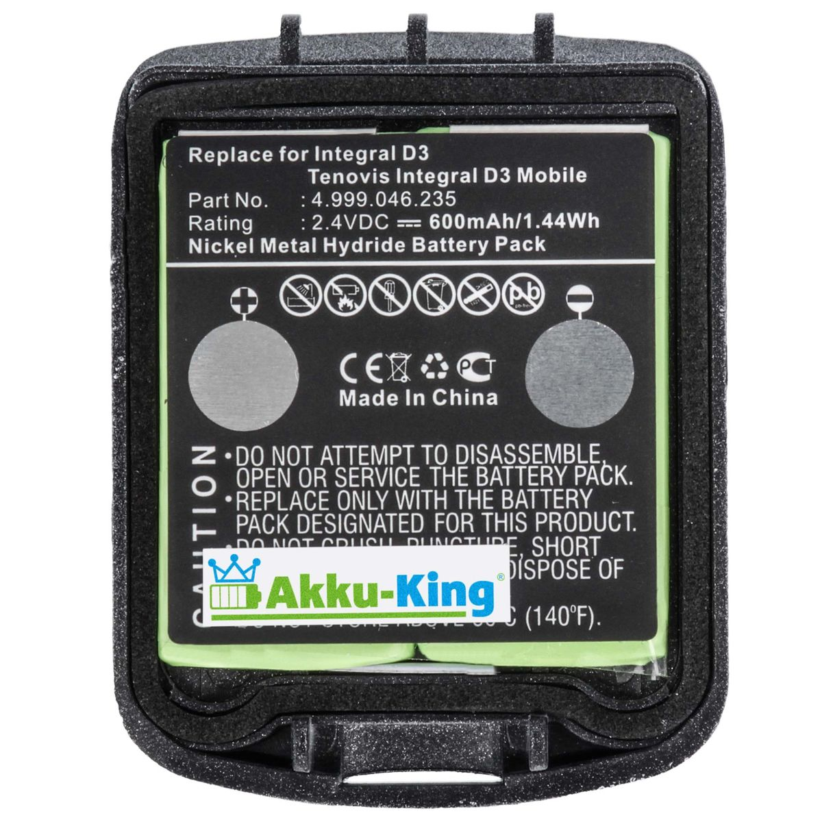 AKKU-KING Akku Li-Ion 4999046235 600mAh 2.4 mit Geräte-Akku, kompatibel Volt, AVAYA