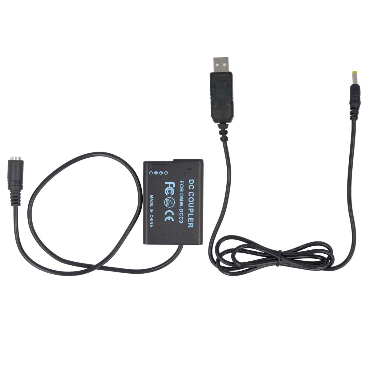 AKKU-KING USB Adapter + Panasonic, Panasonic mit Ladegerät Angabe Kuppler DCC9 kompatibel keine