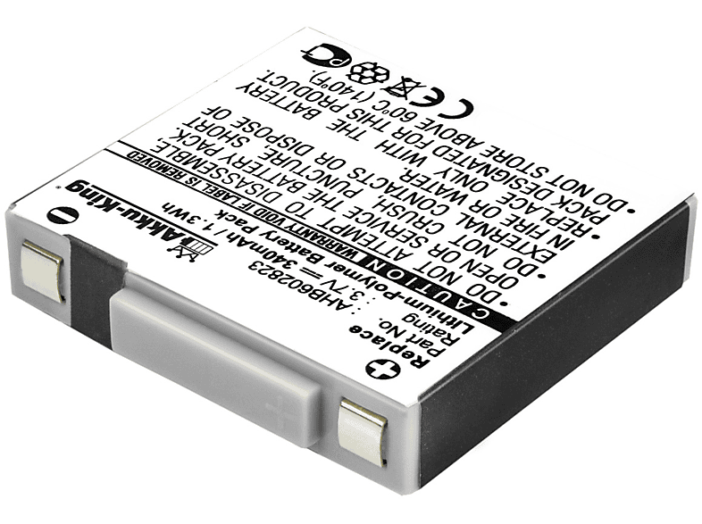 Li-Polymer 3.7 mit Volt, Jabra AKKU-KING AHB602823 340mAh Akku Geräte-Akku, kompatibel