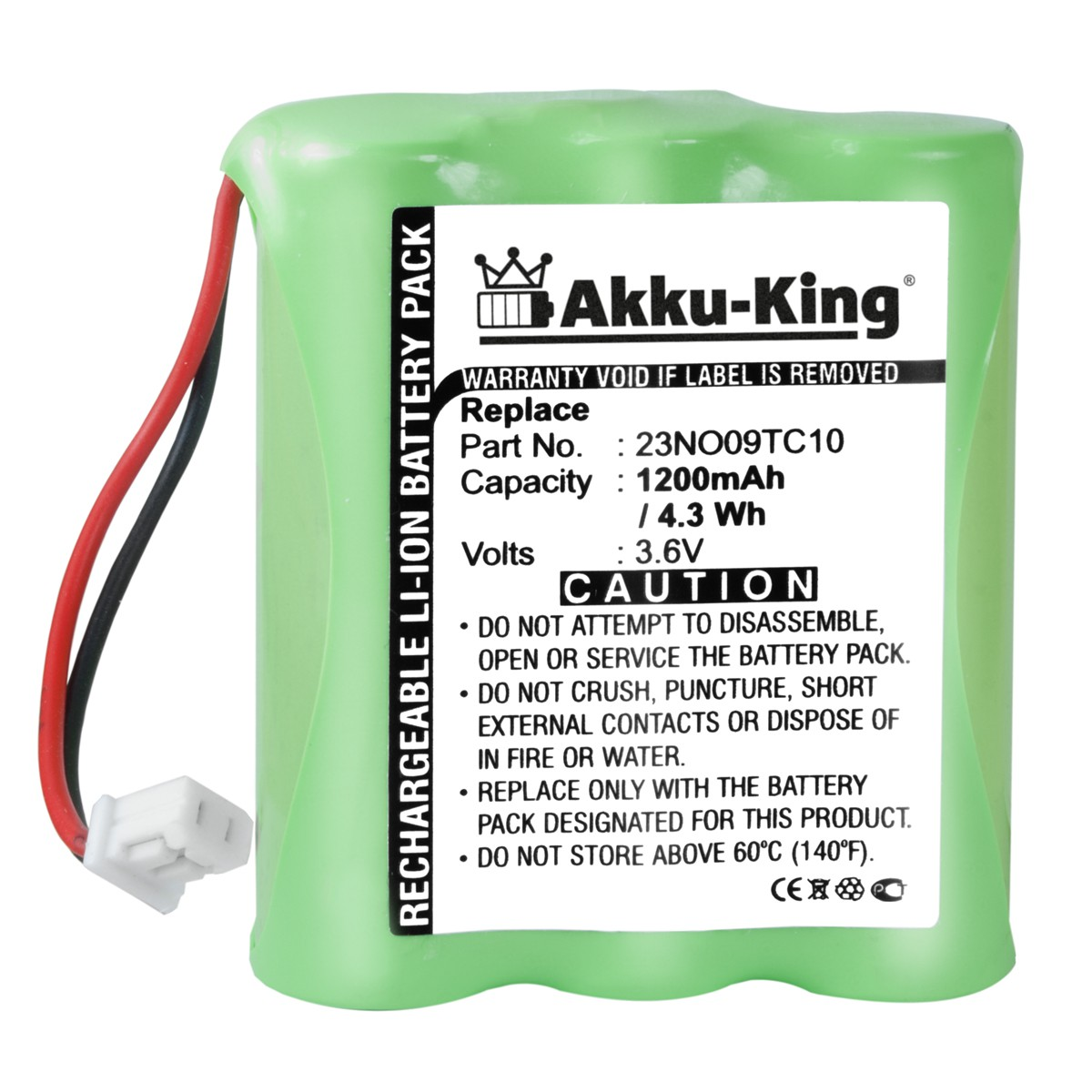 AKKU-KING Akku kompatibel mit Telekom Ni-MH BSC10RC Geräte-Akku, 1200mAh Volt, 3.6