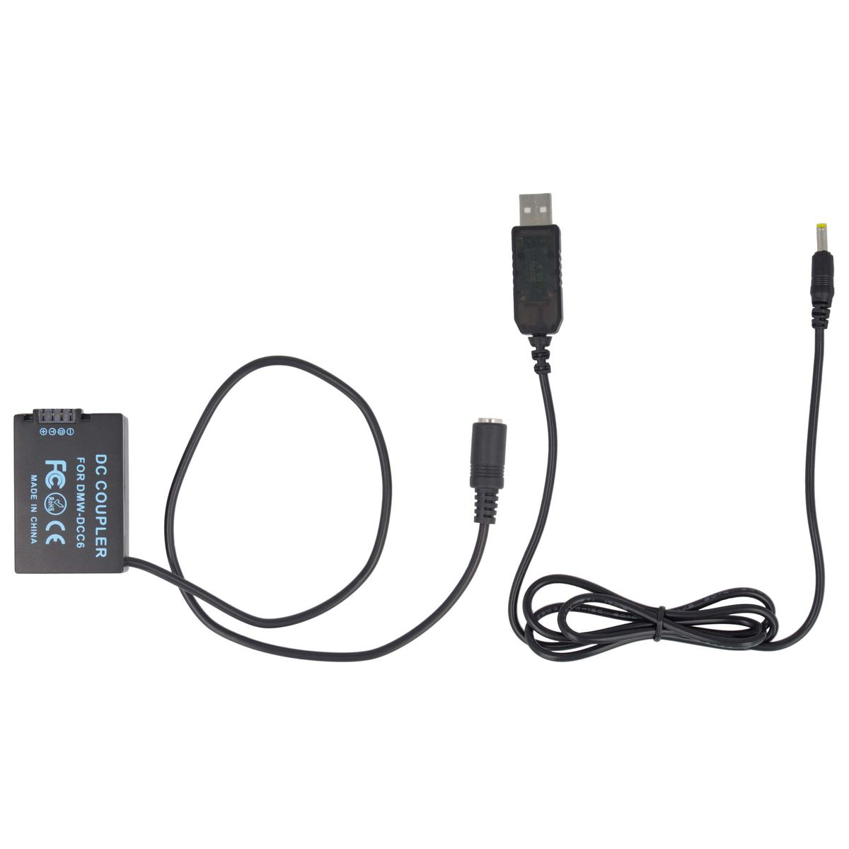 DCC6 Adapter AKKU-KING kompatibel mit Ladegerät USB + Kuppler Panasonic Panasonic, Angabe keine