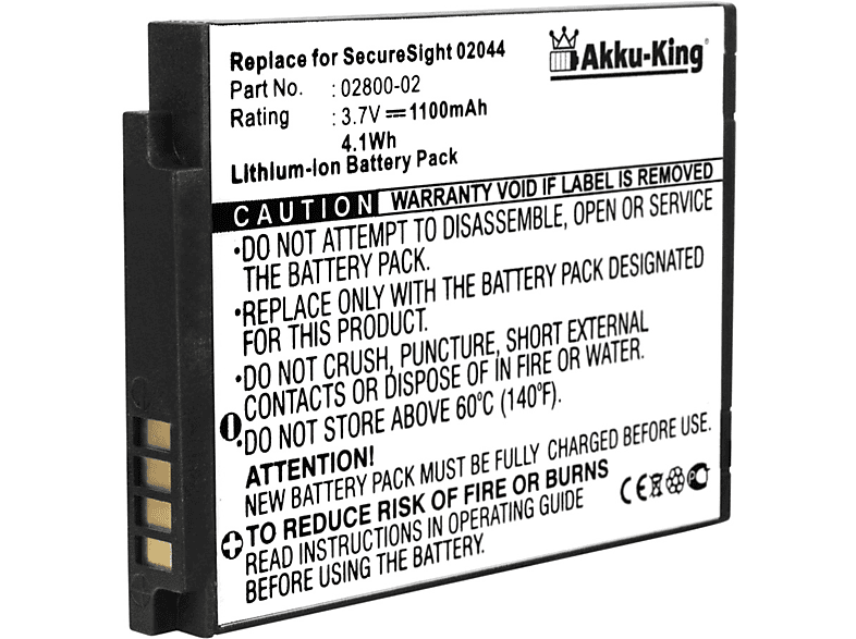 Li-Ion AKKU-KING Volt, mit Geräte-Akku, kompatibel Summer 3.7 Akku 1100mAh JNS150-BB42704544