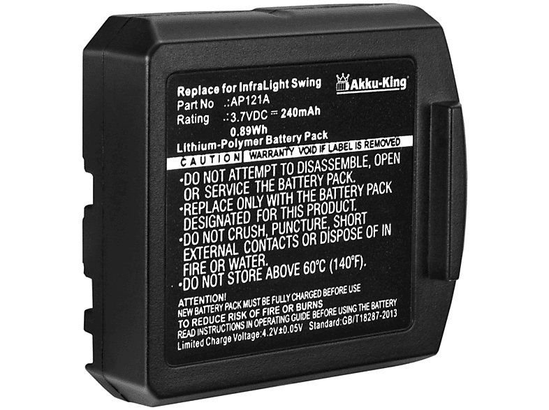 Volt, mit AKKU-KING AP121A Geräte-Akku, 240mAh kompatibel 3.7 Sarabec Li-Polymer Akku