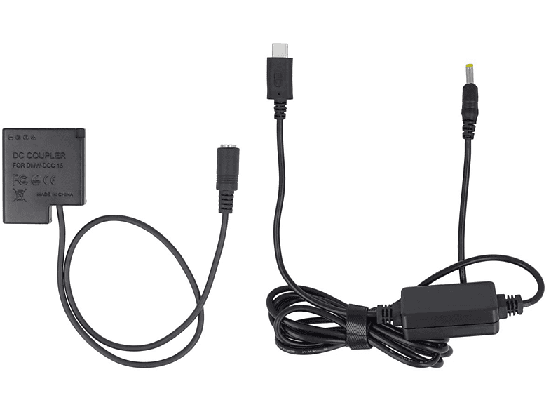 AKKU-KING USB-C Adapter + Kuppler kompatibel mit Panasonic DCC15 Ladegerät Panasonic, keine Angabe