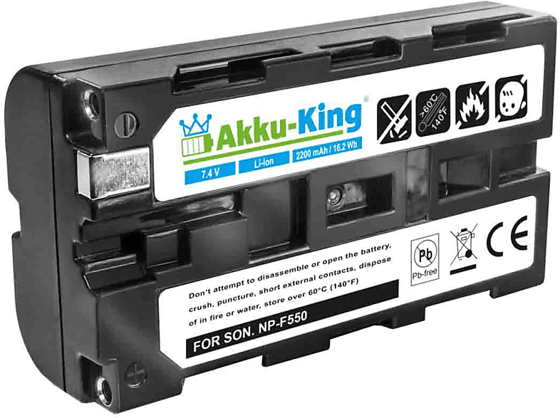 AKKU-KING Akku kompatibel mit Futaba LT2F2200 Li-Ion Geräte-Akku, 7.4 Volt, 2200mAh