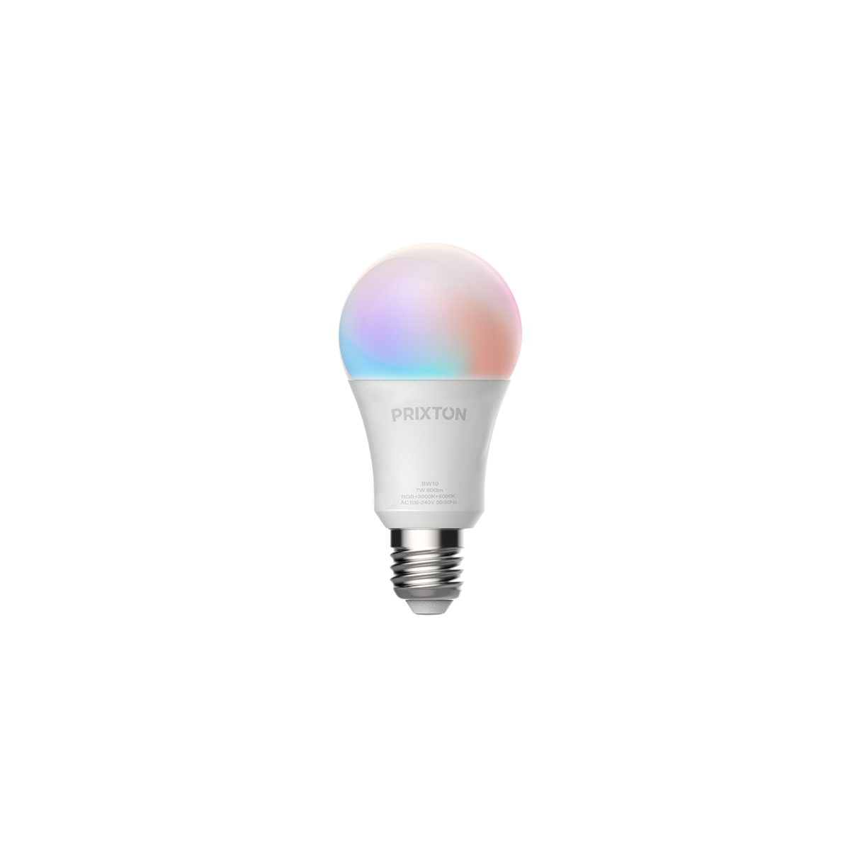 Prixton Bw10 Bombilla inteligente wifismart bulbbombillas led inteligentes e27 7w rgb+cálido+frío programable compatible con los asistentes de voz 16 millones colores 7