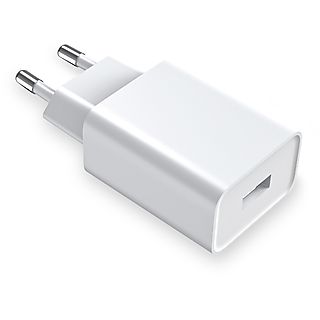 Cargador de móvil - KSIX 2,4 Amperios 1 USB, Blanco