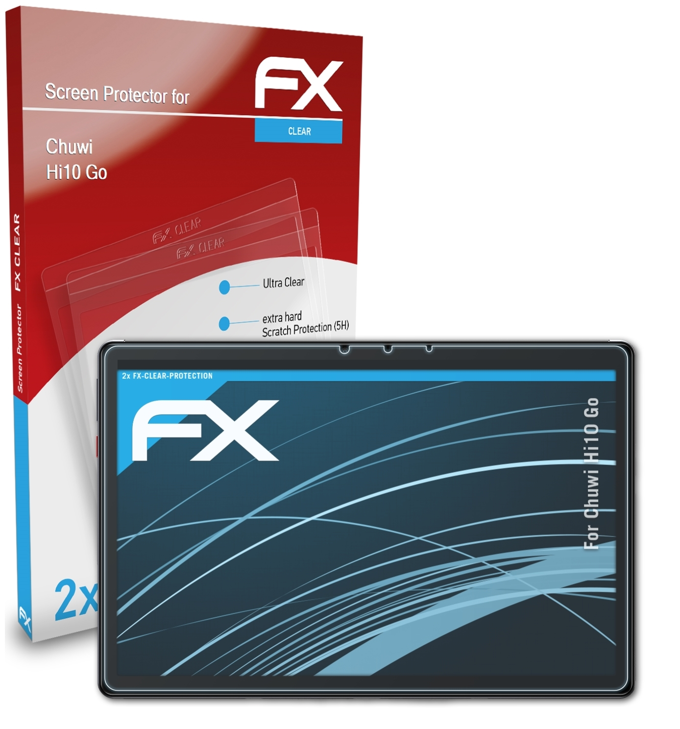 ATFOLIX 2x FX-Clear Displayschutz(für Chuwi Go) Hi10