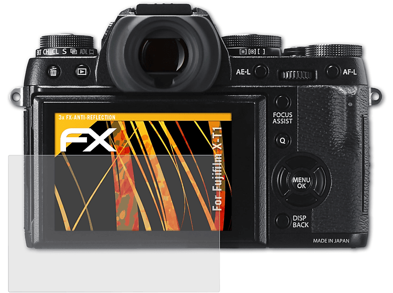 ATFOLIX 3x FX-Antireflex Displayschutz(für Fujifilm X-T1)