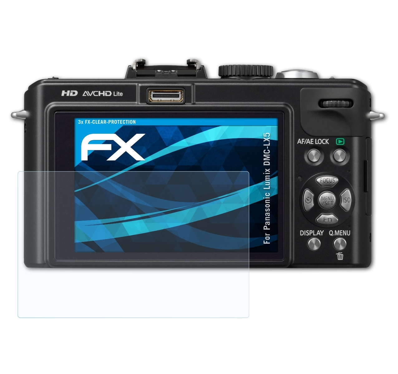 ATFOLIX 3x Panasonic FX-Clear DMC-LX5) Lumix Displayschutz(für
