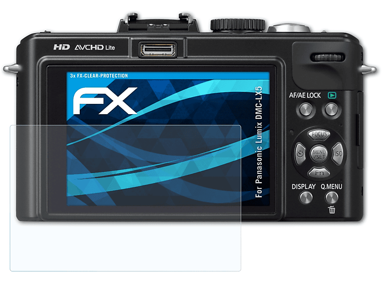 ATFOLIX 3x FX-Clear Panasonic Displayschutz(für DMC-LX5) Lumix