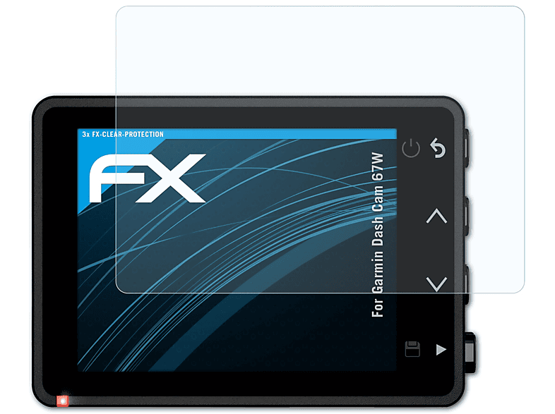 ATFOLIX 3x FX-Clear Displayschutz(für Garmin Dash Cam 67W)