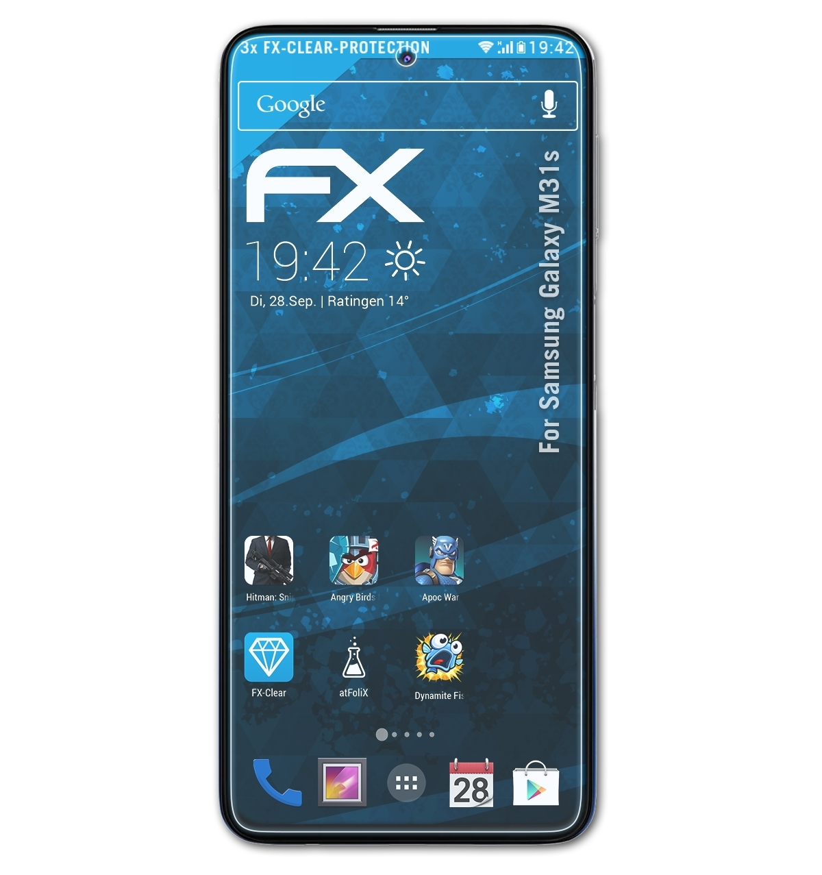 ATFOLIX 3x FX-Clear M31s) Displayschutz(für Galaxy Samsung