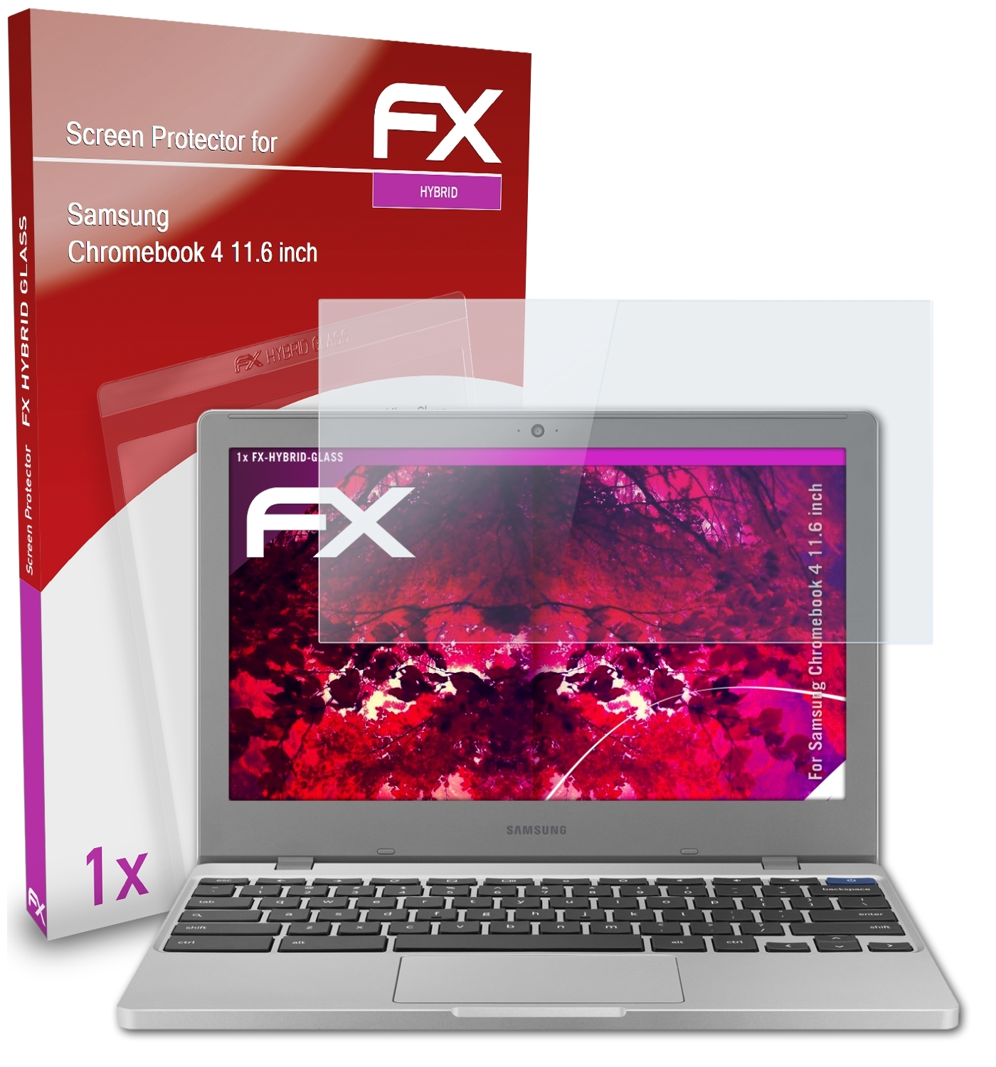 ATFOLIX FX-Hybrid-Glass Schutzglas(für Samsung 4 inch)) (11.6 Chromebook