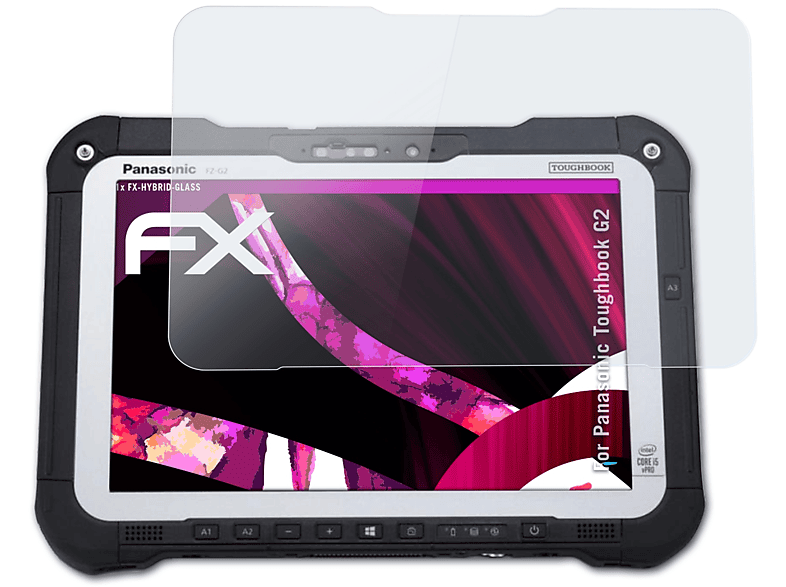 ATFOLIX FX-Hybrid-Glass Schutzglas(für Panasonic Toughbook G2)