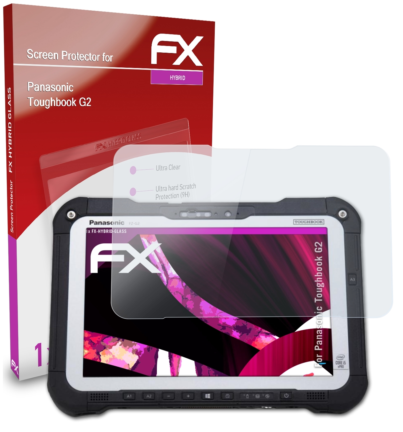 ATFOLIX FX-Hybrid-Glass Schutzglas(für G2) Toughbook Panasonic