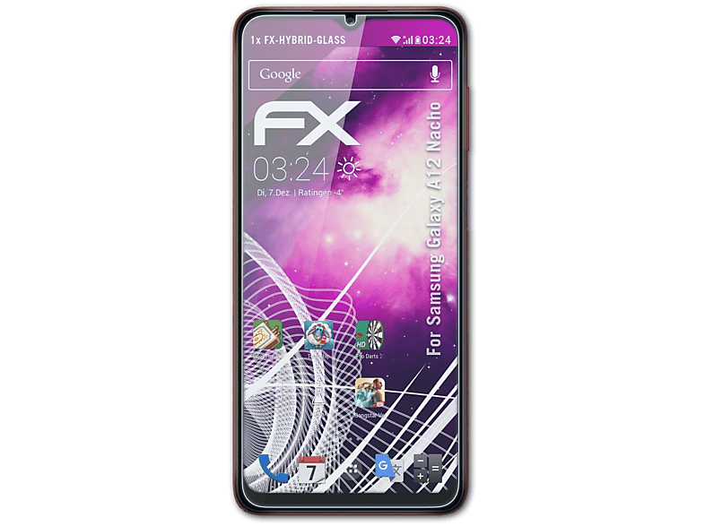 ATFOLIX FX-Hybrid-Glass Schutzglas(für A12 Galaxy Samsung Nacho)