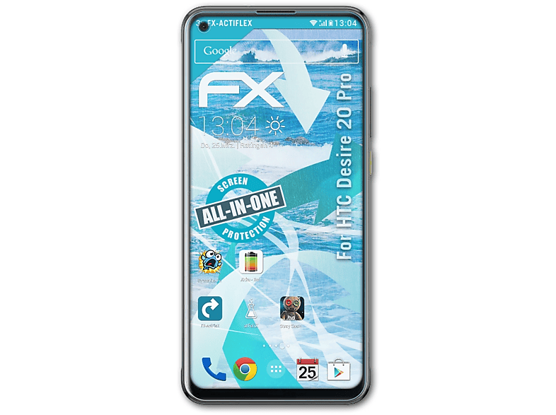 ATFOLIX 3x FX-ActiFleX Displayschutz(für HTC Desire 20 Pro)