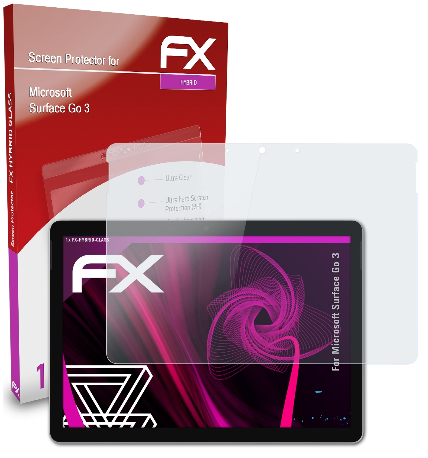 ATFOLIX FX-Hybrid-Glass Microsoft Surface Schutzglas(für Go 3)